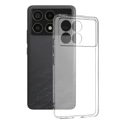 Custodia per Xiaomi Poco F6 Pro, Techsuit, Chiara, Trasparente