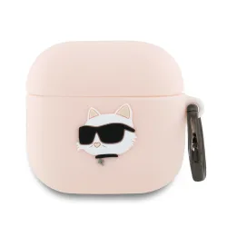 Custodia Karl Lagerfeld 3D Choupette's Head per Apple AirPods 4, Rosa