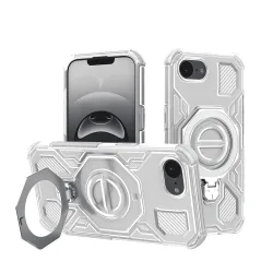 Custodia per Apple iPhone 17e / 16e, Techsuit, Carbon Shield Pro, Bianca