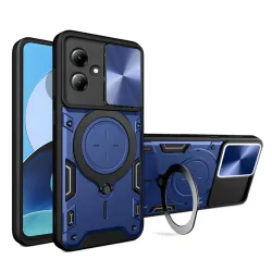 Custodia per Motorola Moto G14, Techsuit, CamGuard Pro, Blu