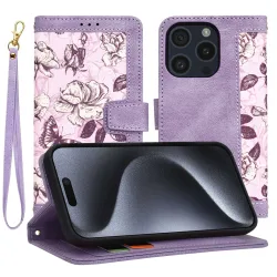 Custodia per Apple iPhone 15 Pro, Techsuit, FlipCraft, Viola
