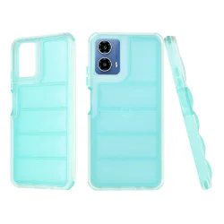 Custodia per Motorola Moto G45 / G34, Techsuit, Wave Shield, Turchese