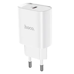 Caricatore da rete HOCO N14, 20W, 3A, 1 x USB-C, Bianco