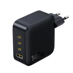 Caricabatterie Rete Baseus EnerFill FH11, 140W, 5A, 1 x USB-A - 3 x USB-C, Nero E0121J00