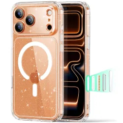 Custodia MagSafe per Apple iPhone 17 Pro, ESR, Classic Hybrid Shimmer, Trasparente
