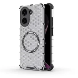 Custodia MagSafe per Xiaomi Redmi A5 4G (Regionale), Techsuit, HoneyComb Shield, Bianca