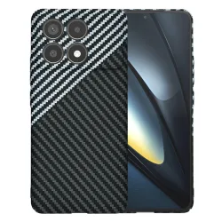 Custodia per Xiaomi Poco F6 Pro, Techsuit, Carbonite FiberShell, Nero Grigio