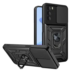 Custodia per Oppo A16s / A54s / A16, Techsuit, CamShield, Nera
