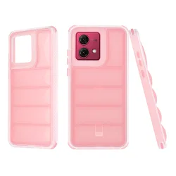 Custodia per Motorola Moto G84, Techsuit, Wave Shield, Rosa