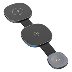 Caricabatterie Rete Wireless Dudao A11S 3in1, 15W, Nero