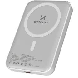Batteria Esterna Wireless WZK WRW349YWS, 10000mAh, 20W, PD + FQI, 1 x QI - 1 x USB-C, Bianca