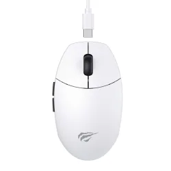Mouse Gaming Wireless HAVIT MS1039W, 800DPI - 7400DPI, Wi-Fi / Cablato, Bianco