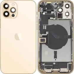 Copertura Batteria Apple iPhone 12 Pro Max, Con Scocca Centrale, Parti Complete, Oro, Swap Premium