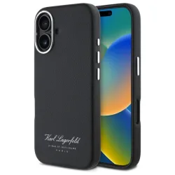Custodia per Apple iPhone 16, Karl Lagerfeld, RSG, Nera