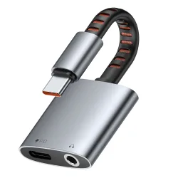 Adattatore Audio USB-C - USB-C / 3.5mm McDodo CA-3120, Grigio