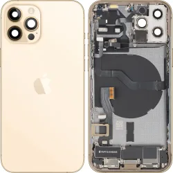 Copertura Batteria Apple iPhone 12 Pro, Con Scocca Centrale, Parti Complete, Oro, Swap Premium