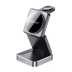 Caricabatterie Wireless Retea Acefast E21 3in1, 23W, 1.67A, Grigio