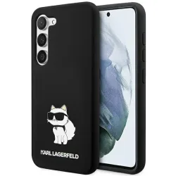 Custodia per Samsung Galaxy S24 S921, Karl Lagerfeld, Silicone Choupette NFT, Nera