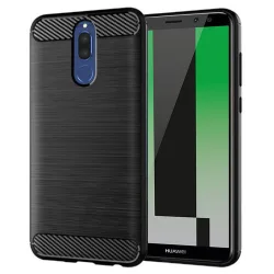 Custodia per Huawei Mate 10 Lite, Techsuit, Carbonio, Nera
