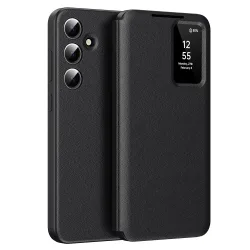 Custodia per Samsung Galaxy S25 S931, Techsuit, SmartView, Nera