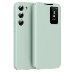 Custodia per Samsung Galaxy S23 S911, Techsuit, SmartView, Verde