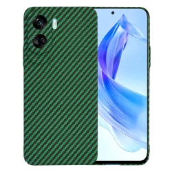 Custodia per Honor 90 Lite, Techsuit, Carbonite FiberShell, Verde