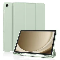 Custodia per Samsung Galaxy Tab A9+, Techsuit, Flex Trifold, Verde Matcha