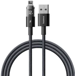 Cavo Dati e Ricarica USB-A - Lightning Baseus Display 2, 12W, 2m, Nero P10382700121-01
