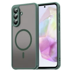 Custodia MagSafe per Samsung Galaxy A36 A366, Techsuit, HaloFrost II, Verde