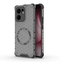 Custodia MagSafe per Oppo Reno13 FS 5G / Reno13 F 4G / Reno13 F, Techsuit, HoneyComb Shield, Nera
