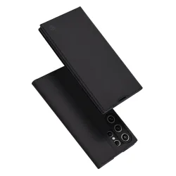 Custodia per Samsung Galaxy S24 Ultra S928, Techsuit, Magskin Book, Nera