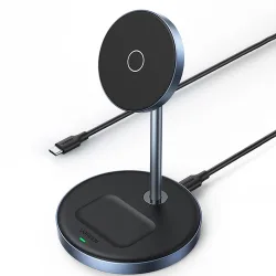 Caricabatterie Rete Wireless UGREEN CD317 2in1, 20W, 1.67A, Nero