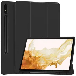 Custodia per Samsung Galaxy Tab S8+ / Tab S7+, Techsuit, Flex Trifold, Nera