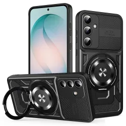 Custodia per Samsung Galaxy S26 Plus S947, Techsuit, RuggedCam, Nera