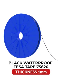 Nastro Adesivo Tesa, 1mm, Acrilico, Impermeabile, Nero