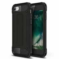 Custodia per Apple iPhone SE (2022) / SE (2020) / 8 / 7, Techsuit, Hybrid Armor, Nera