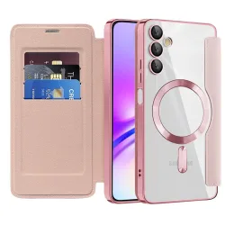 Custodia MagSafe per Samsung Galaxy A05s A057, Techsuit, SmartMag Book, Rosa