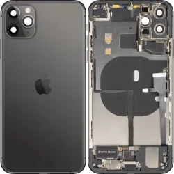 Copertura Batteria Apple iPhone 11 Pro Max, Con Scocca Centrale, Parti Complete, Nero (Space Gray), Swap Premium