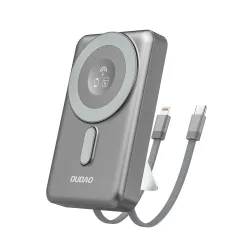 Batteria Esterna Wireless Dudao K29, 10000mAh, 20W, PD + FQI, 1 x Lightning - 1 x QI - 1 x USB-C, Grigio