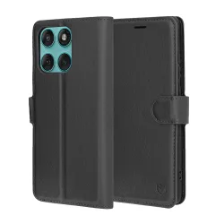 Custodia per Motorola Edge 60 Fusion / Edge 60, Techsuit, Leather Folio, Nera