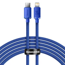 Cavo di ricarica e dati USB-C - Lightning della serie Crystal Shine di Baseus, 20W, 2 m, blu CAJY000303