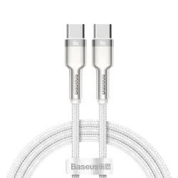 Cavo Dati e Ricarica USB-C - USB-C Baseus Cafule Metal Series, 100W, 1m, Bianco CATJK-C02