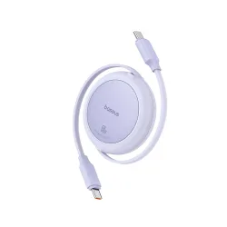 Cavo Dati e Ricarica USB-C - USB-C Baseus Free2Pull Mini Retrattile, 60W, 1m, Viola P10364500511-01