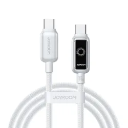 Cavo Dati e Ricarica USB-C - USB-C Joyroom S-A55 StarFlight Display, 100W, 1.2m, Bianco