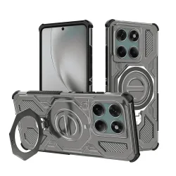 Custodia per Motorola Edge 60 Pro, Techsuit, Carbon Shield Pro, Fumo