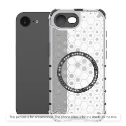 Custodia MagSafe per Xiaomi Redmi Note 14S, Techsuit, HoneyComb Shield, Bianca