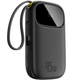 Batteria Esterna Baseus EnerFill FC31 Qpow 3, 10000mAh, 45W, QC + PD, 1 x USB-A - 3 x USB-C, Nera P10082102123-00