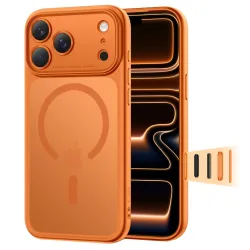 Custodia MagSafe per Apple iPhone 17 Pro, Tech-Protect, MagPeak, Arancione Opaco