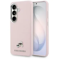 Custodia MagSafe per Samsung Galaxy S26 S942, Karl Lagerfeld, Karl & Choupette Head's Pin, Rosa