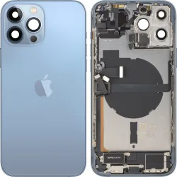 Copertura Batteria Apple iPhone 13 Pro Max, Con Scocca Centrale, Parti Complete, Blu (Sierra Blue), Swap Premium